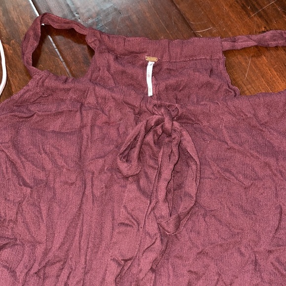 Free People Chase The Sun Shortall Romper Plum Purple - Picture 8 of 9